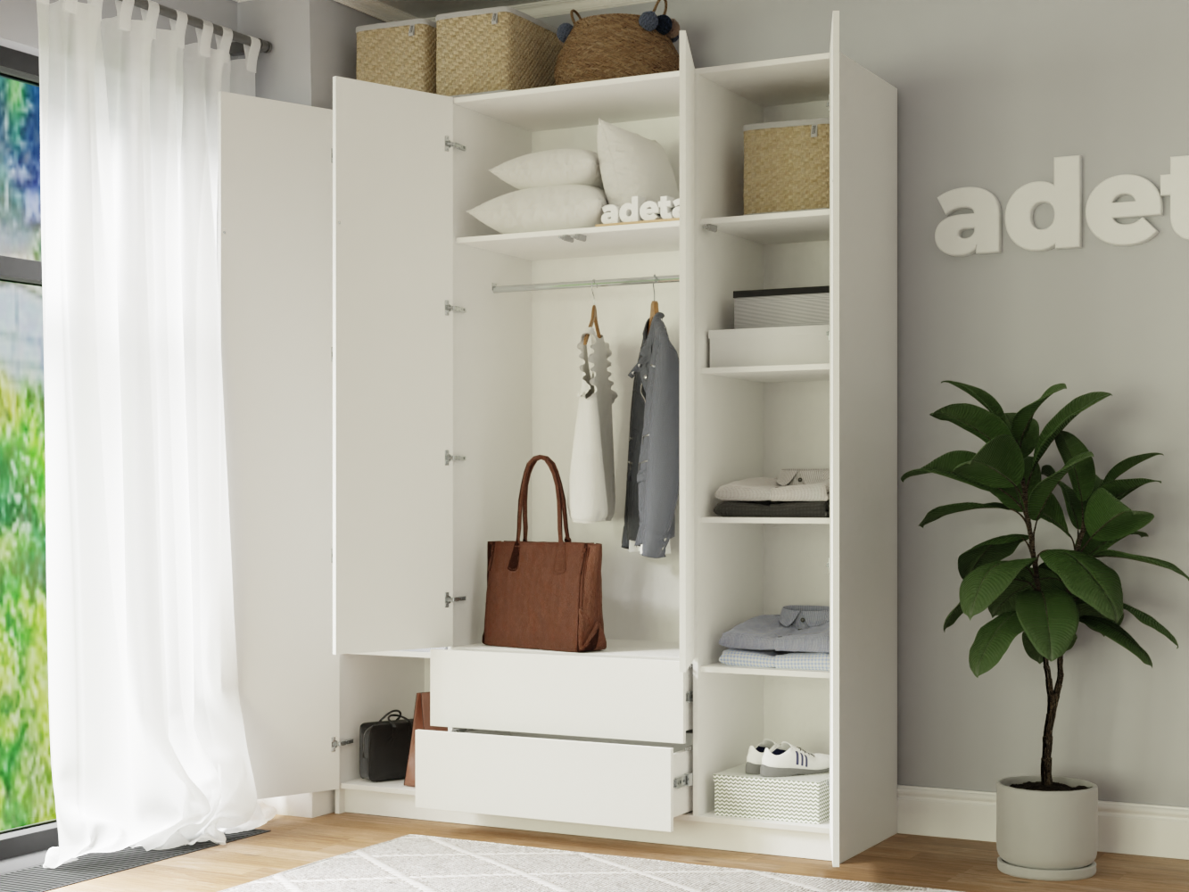 Распашной шкаф Пакс Форсанд 19 white ИКЕА (IKEA) изображение товара