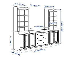 Изображение товара Стенка Хауга 421 white ИКЕА (IKEA) на сайте adeta.ru