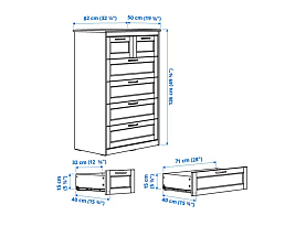 Изображение товара Комод Сонгесанд 15 white ИКЕА (IKEA) на сайте adeta.ru